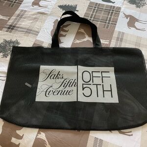 Saks Fifth Avenue Black Tote Bag